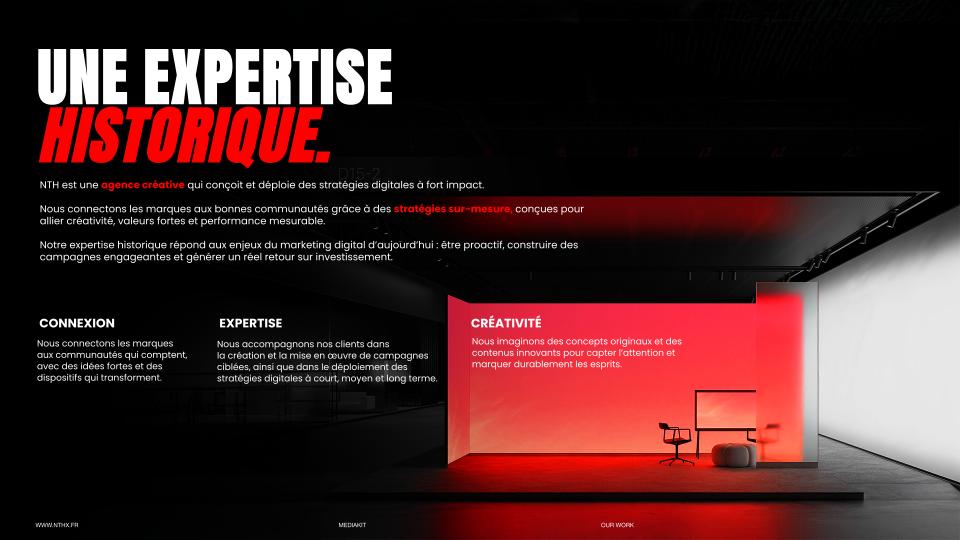 Media kit NTH – slide de présentation de l'agence